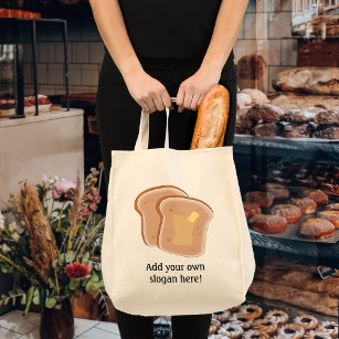 Customise this Buttered Toast graphic Tote Bag