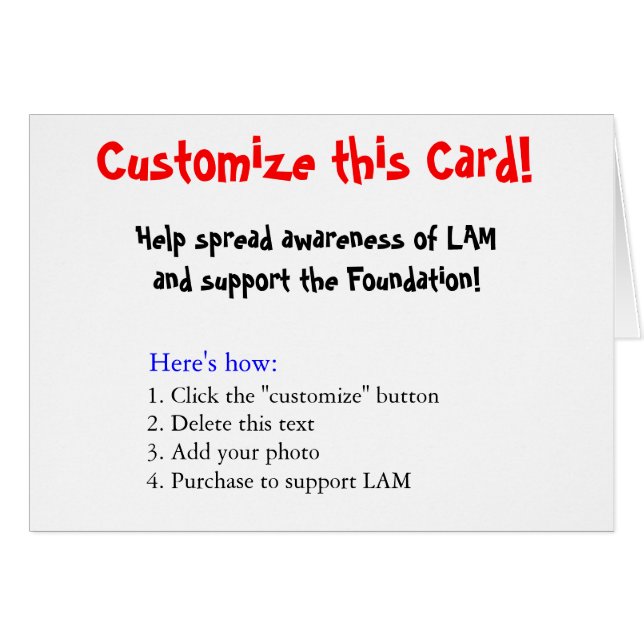 Customise this Card! (Front Horizontal)