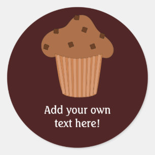 Customise this Choc Chip Muffin graphic Classic Round Sticker