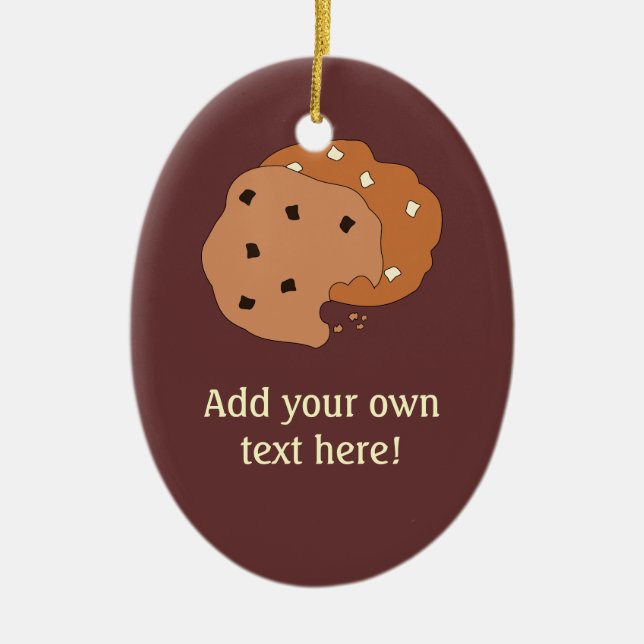 Customise this Cookies graphic Ceramic Ornament (Front)