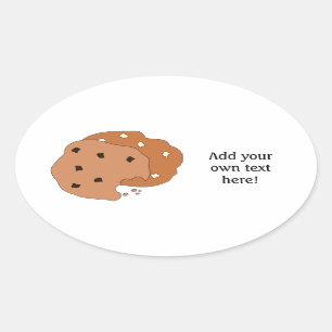 Customise this Cookies graphic Oval Sticker