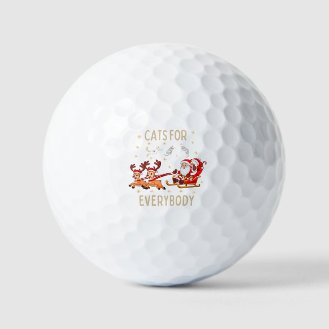 Customise This Design: Cats for Everybody Golf Balls (Front)