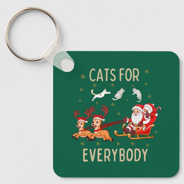 Customise This Design: Cats for Everybody Key Ring (Front)