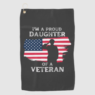 Customise This Design: I'm A Proud Daughter Golf Towel