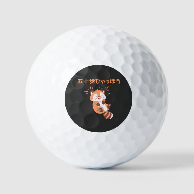 Customise This Design: Itoki Hyaho Red Panda Neta  Golf Balls (Front)