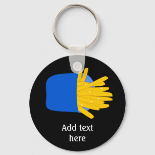 Customise this French Fries graphic Key Ring