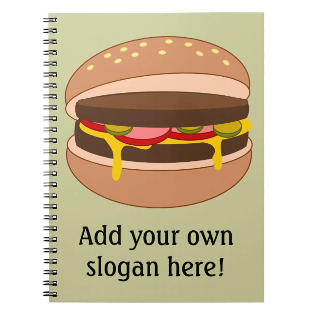 Customise this Hamburger graphic Notebook (Front)