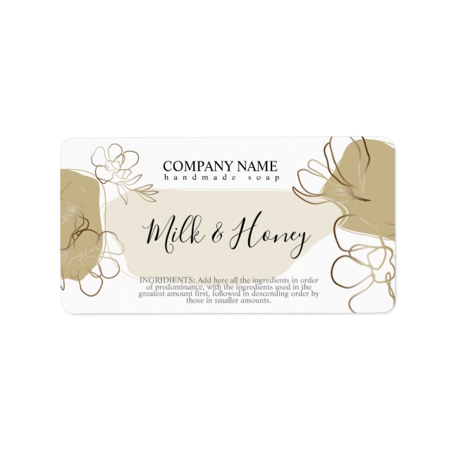 Customise this Handmade Soap Label Template (Front)