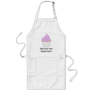 Customise this Lilac Cupcake graphic Long Apron