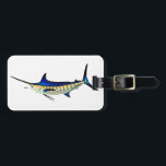Customise this Marlin with your Boat Name Luggage Tag<br><div class="desc">Add your own text and background colour to this Marlin to make a unique gift for your fishing friends or yourself!</div>