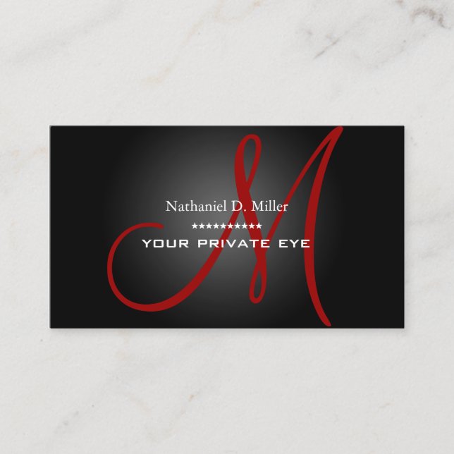 Customise this monogram business card (Front)