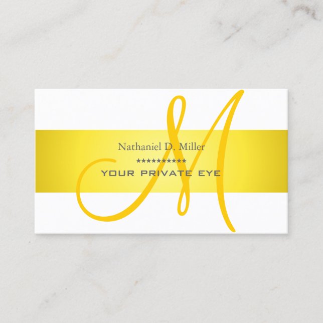 Customise this monogram business card (Front)