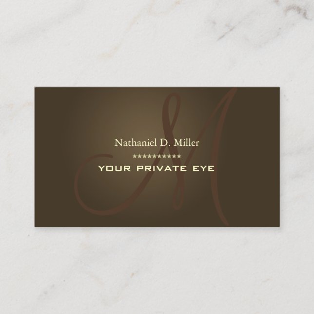 Customise this monogram business card (Front)