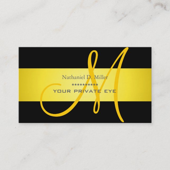 Customise this monogram business card (Front)