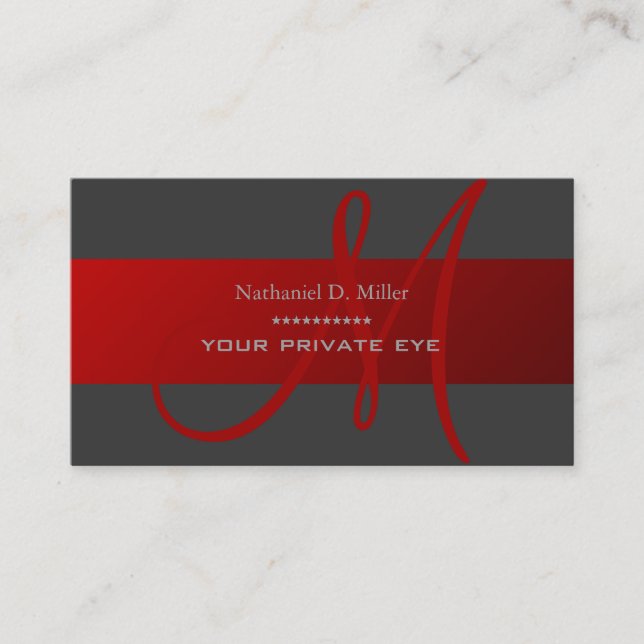 Customise this monogram business card (Front)