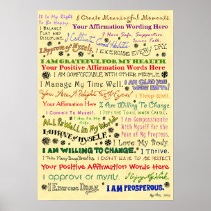 Customise this Organic Affirmation Poster