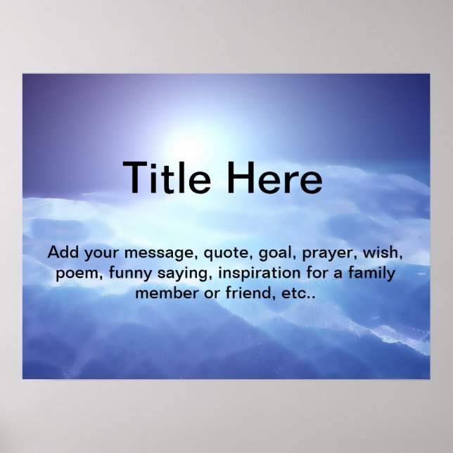 Customise this Poster (Front)