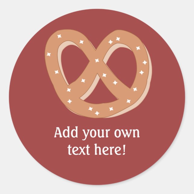 Customise this Pretzel Knot graphic Classic Round Sticker (Front)