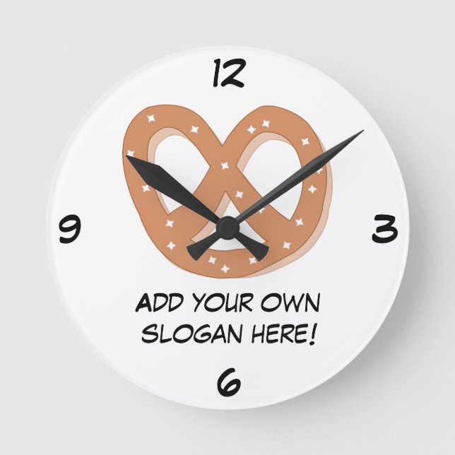 Customise this Pretzel Knot graphic Round Clock (Front)