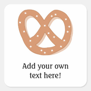 Customise this Pretzel Knot graphic Square Sticker