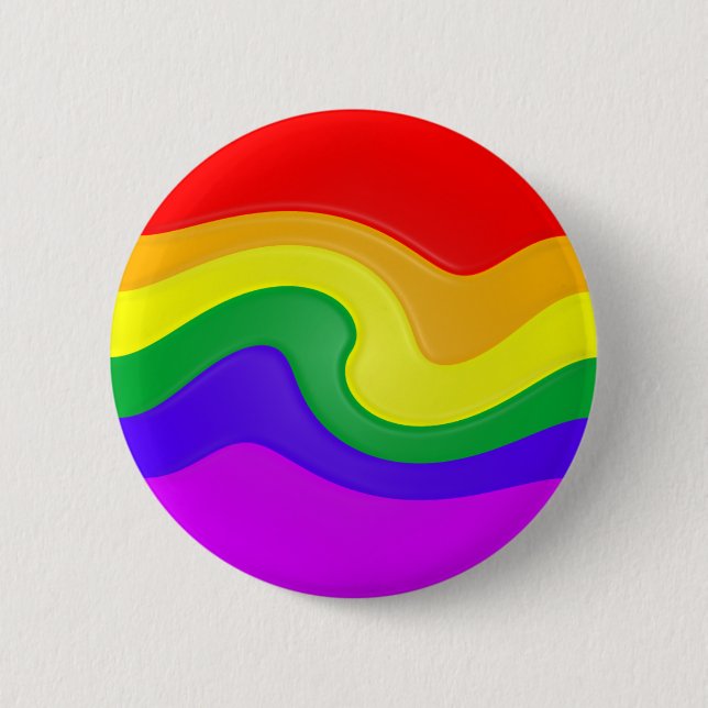 Customise This Rainbow Swirl 6 Cm Round Badge (Front)