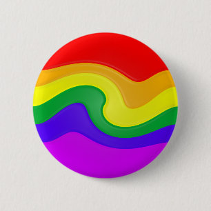 Customise This Rainbow Swirl 6 Cm Round Badge