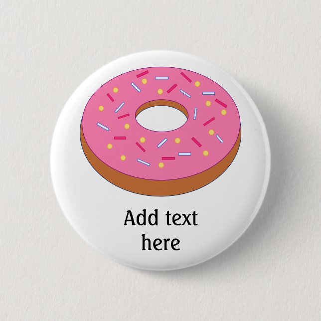 Customise this Ring Doughnut Graphic 6 Cm Round Badge (Front)