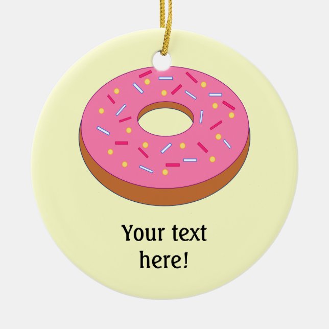 Customise this Ring Doughnut Graphic Ceramic Ornament (Front)