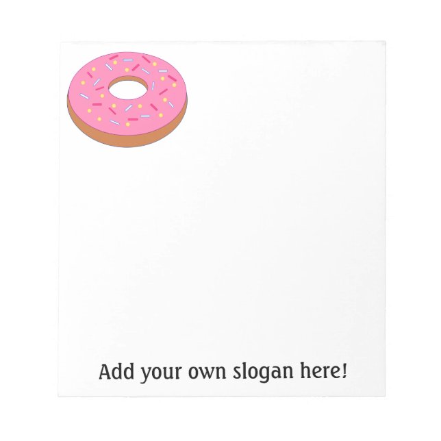 Customise this Ring Doughnut Graphic Notepad (Front)