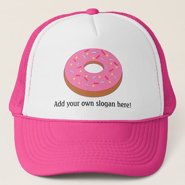 Customise this Ring Doughnut Graphic Trucker Hat (Front)