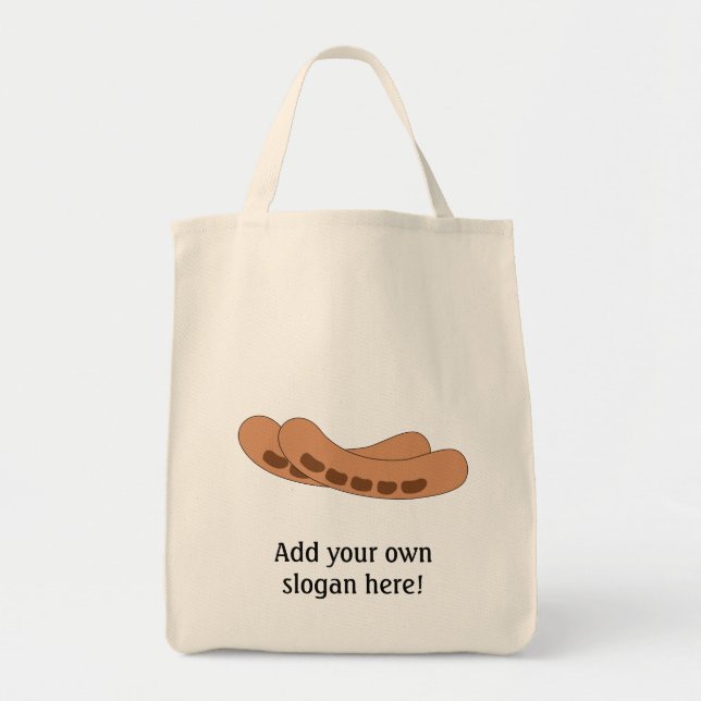Customise this Sausages graphic Tote Bag (Front)