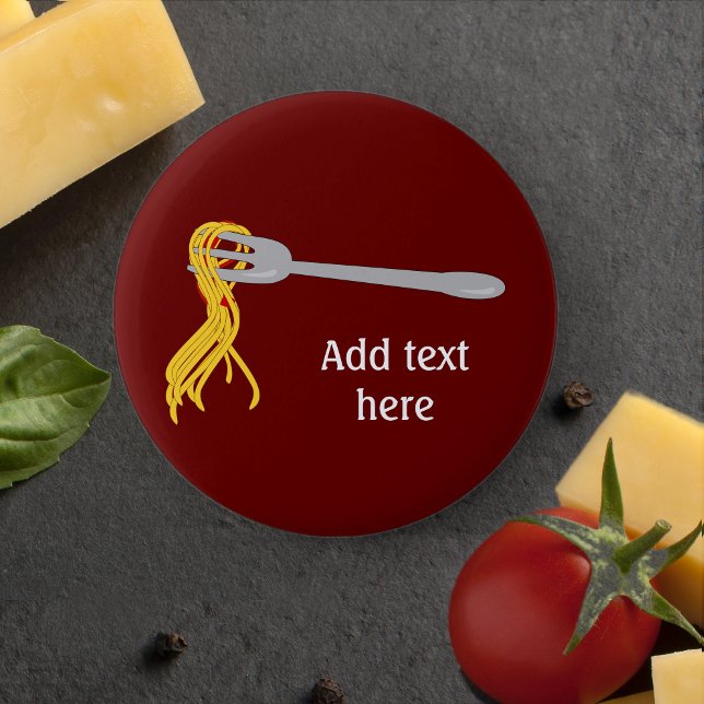 Customise this Spaghetti Pasta graphic 6 Cm Round Badge (Creator Uploaded)