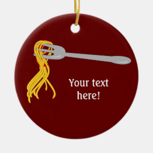Customise this Spaghetti Pasta graphic Ceramic Tree Decoration