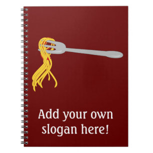 Customise this Spaghetti Pasta graphic Notebook