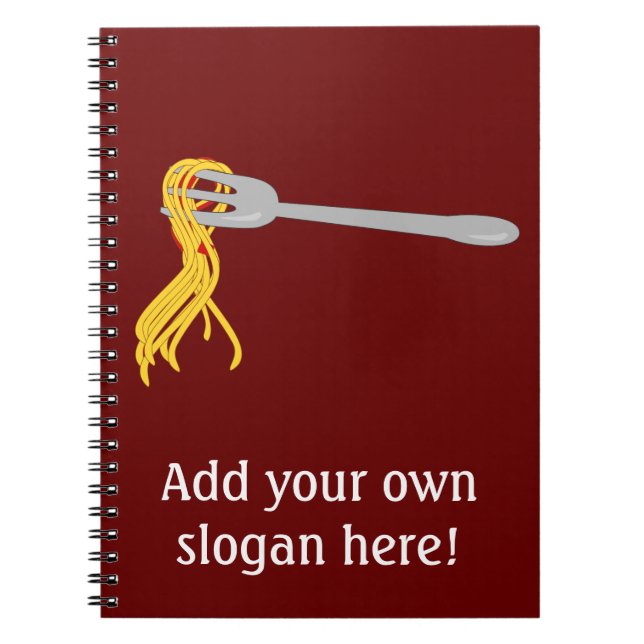 Customise this Spaghetti Pasta graphic Notebook (Front)