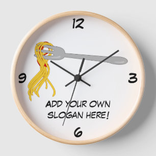 Customise this Spaghetti Pasta graphic Wall Clock