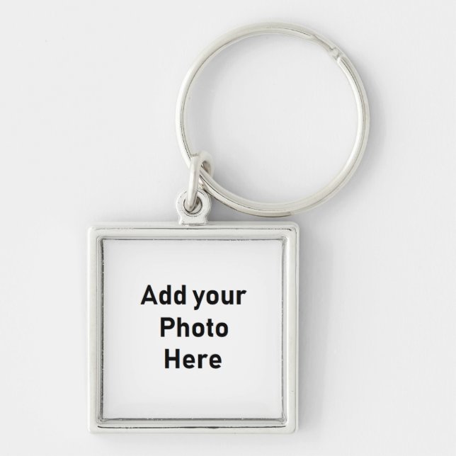 Customise this Square Photo Keychain (Front)
