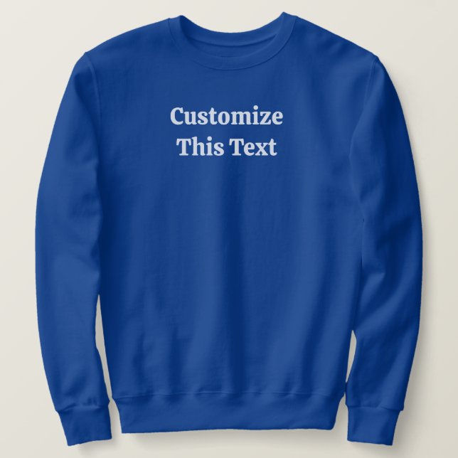 Customise This Text Basic Sweatshirt for Men (Design Front)