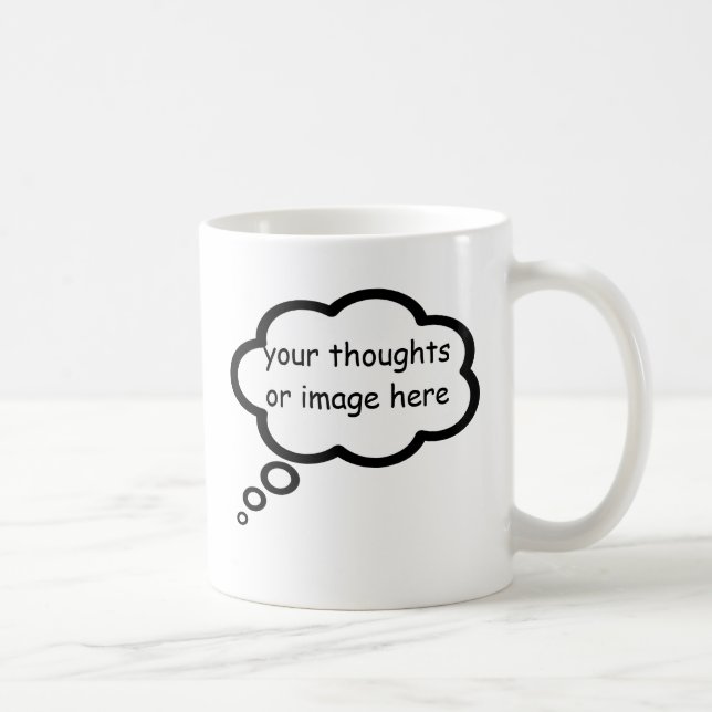 customise thought cartoon balloon coffee mug (Right)