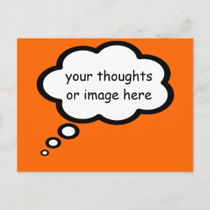 customise thought cartoon balloon postcard