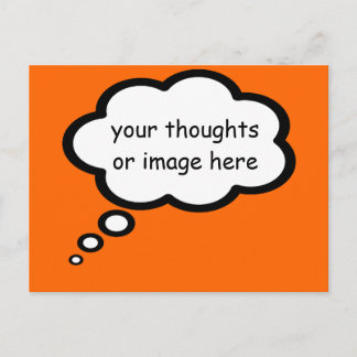 customise thought cartoon balloon postcard