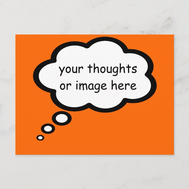 customise thought cartoon balloon postcard (Front)