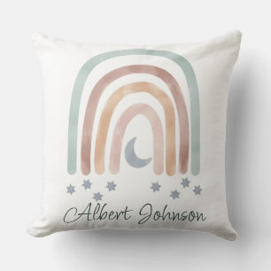 Customise Throw Cushion - Rainbow Stars and Moon