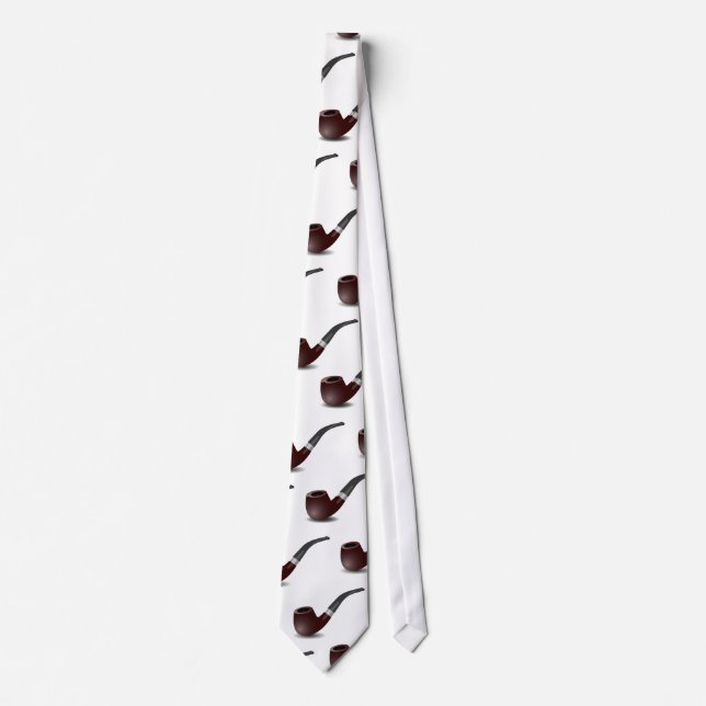 Customise Tobacco pipe for smokers Tie (Front)