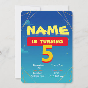 Customise toy invitation template