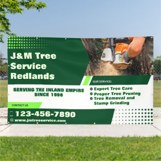Customise Tree Service Arborist Stump Grinder Fenc Banner