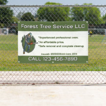 Customise Tree Service Man With Chainsaw Business