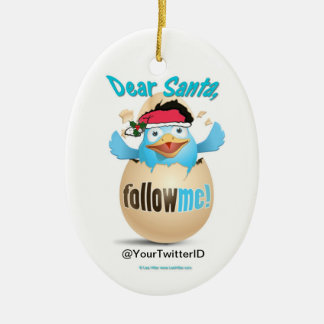 Customise Twitter Dear Santa Holiday Ornament