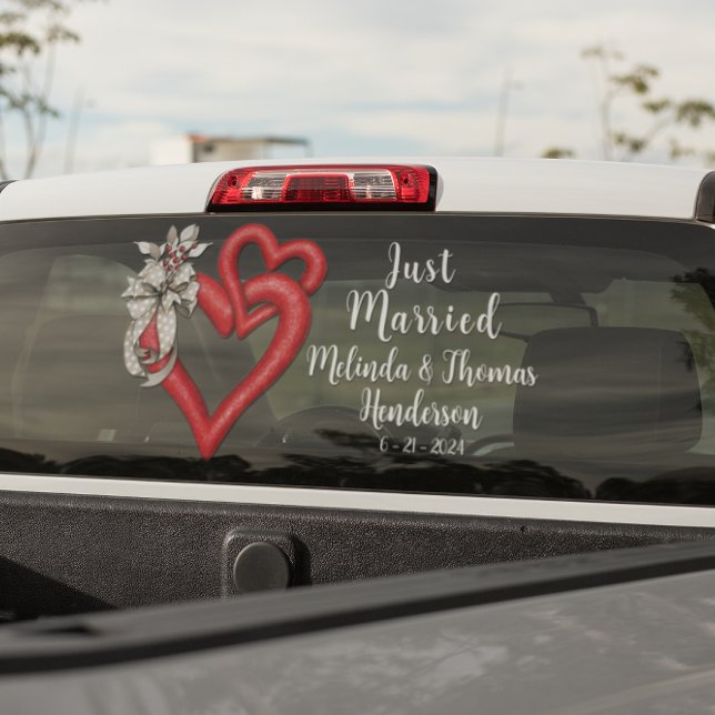 Customise Two Joined Hearts Just Married  (Creator Uploaded)