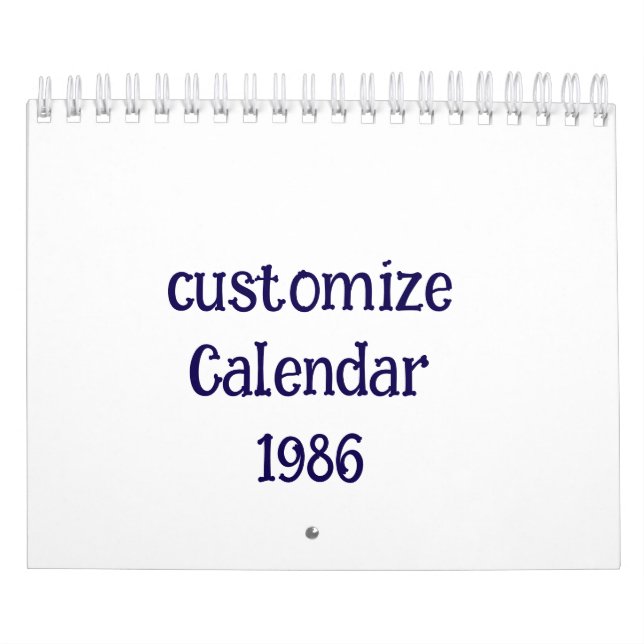 customise Two Page small Calendar (Cover)
